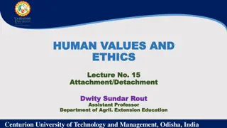 Attachment and Detachment in Human Relationships