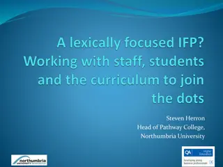 Challenges in Categorising Lexis for Pathway College Staff