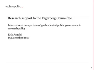Research support to the Fagerberg Committee
