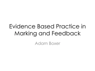 Evidence-Based Practice in Marking and Feedback