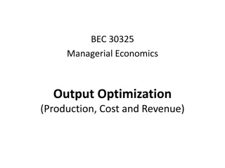 Output Optimization in Managerial Economics