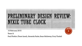 Preliminary Design Review: Nixie Tube Clock