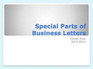 Essential Parts of Business Letters