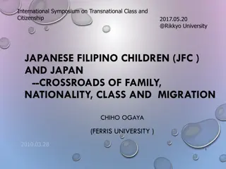 Japanese Filipino Children: Consequences of Immigration in Japan
