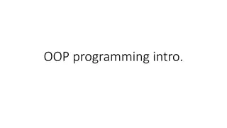 OOP programming intro.