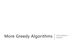 More Greedy Algorithms