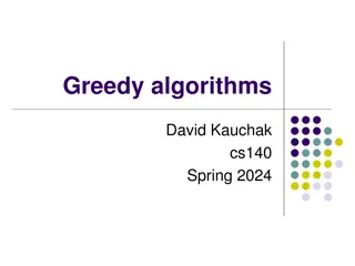Greedy algorithms