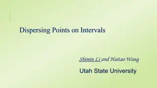 Dispersing Points on Intervals