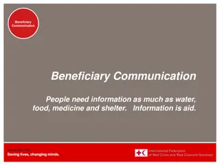 Beneficiary Communication