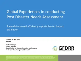 Global Experiences in Post-Disaster Needs Assessment for Enhanced Impact Evaluation