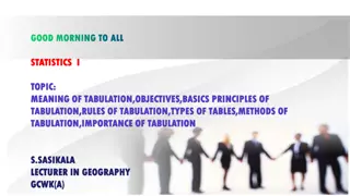 STATISTICS  I STATISTICS  I