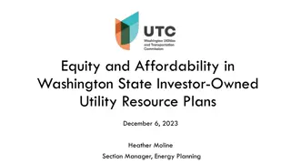 Equity and Affordability in Washington State Investor-Owned Utility Resource Plans