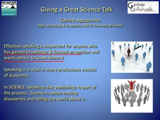 Vital Elements of Science Talk