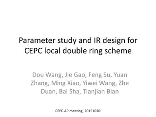 CEPC Local Double Ring Scheme Parameter Study and IR Design