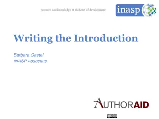 Writing the Introduction
