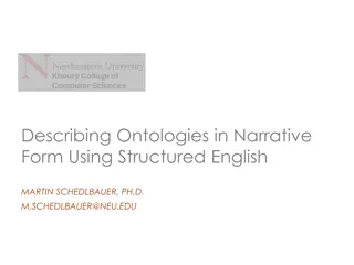 Describing Ontologies in Narrative  Form Using Structured English