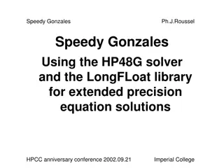 Speedy Gonzales Problem with LongFloat Solver – HPCC Anniversary Conference