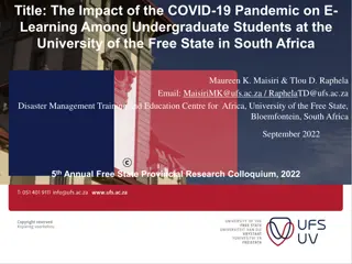 Impact of COVID-19 on E-Learning Among Undergraduates at University