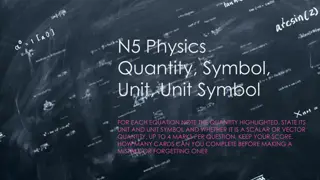 Physics Equations Highlighted with Units and Scalar/Vector Indication