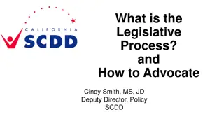 Legislative Process & Advocacy for Policy Change