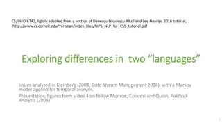 Analyzing Language Differences: A Markov Model Approach for Temporal Analysis