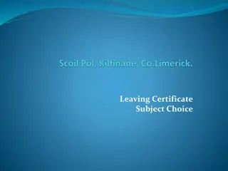 Leaving Certificate Subject Choice and Programme Overview