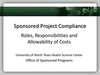 Sponsored Project Compliance at University of North Texas Health Science Center
