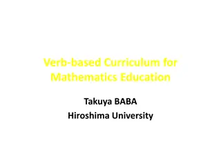 Verb-based Curriculum for Mathematics Education at Hiroshima University