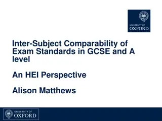 Complex Arguments on Exam Standards: Inter-Subject Comparability in Education