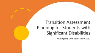 Transition Assessment Planning for Students with Significant Disabilities