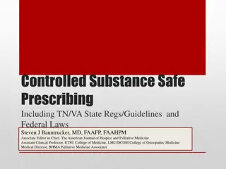 Controlled Substance Safe Prescribing and Timely Pain Treatment Guidelines