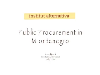 Public Procurement in Montenegro