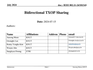 Bidirectional TXOP Sharing