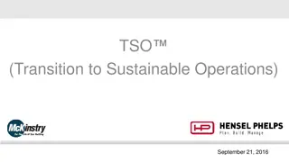 TSO - Transitioning to Sustainable Operations