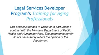 Legal Services Developer Program's Training for Aging Professionals