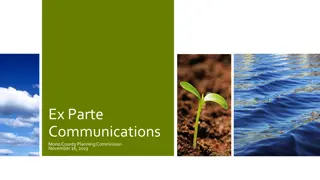 Ex Parte Communications in Planning Decision-Making