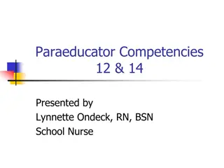 Paraeducator Competencies 12 & 14