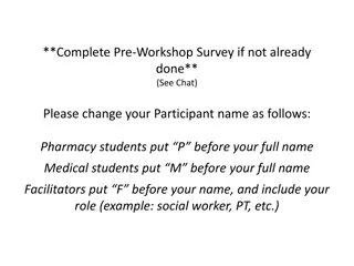 Workshop Participant Name Format Update