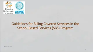 Billing Guidelines for School-Based Services Program
