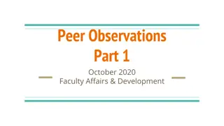 Peer Observations Part 1
