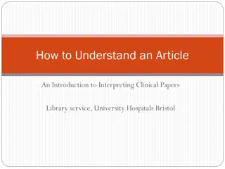 How to Understand an Article