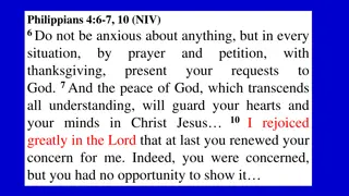 Learning to be Content: Faith, Prayer, Priorities