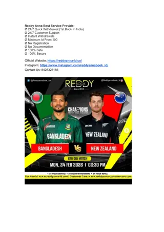 How Reddy Anna Site Enhances Your Experience During Live Sports Events in 2025.