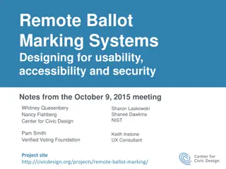 Remote Ballot Marking Systems: Designing for Usability, Accessibility, and Security