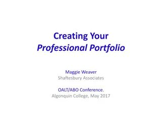 Creating Your Professional Portfolio