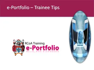 e-Portfolio -Trainee Tips