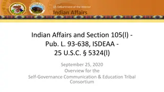 Overview of US Department of the Interior Indian Affairs Title 105(l) - September 25, 2020