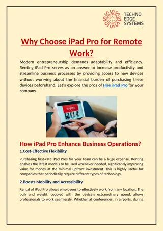 Why Choose iPad Pro for Remote Work