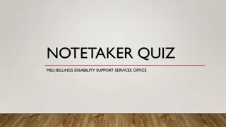 NOTETAKER QUIZ