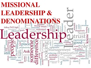 Missional Leadership & Denominations Overview